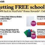 Officmax maxperks specials july 2010 free school supplies