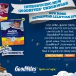 goodnites underwear free sample offered by www.walmart.com